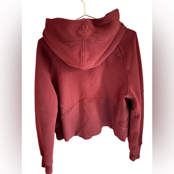 Lululemon Scuba Oversized Half Zip Red Merlot size M/L - Picture 2 of 3